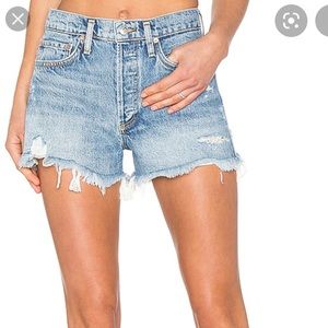 Agolde Parker Distressed Denim Shorts